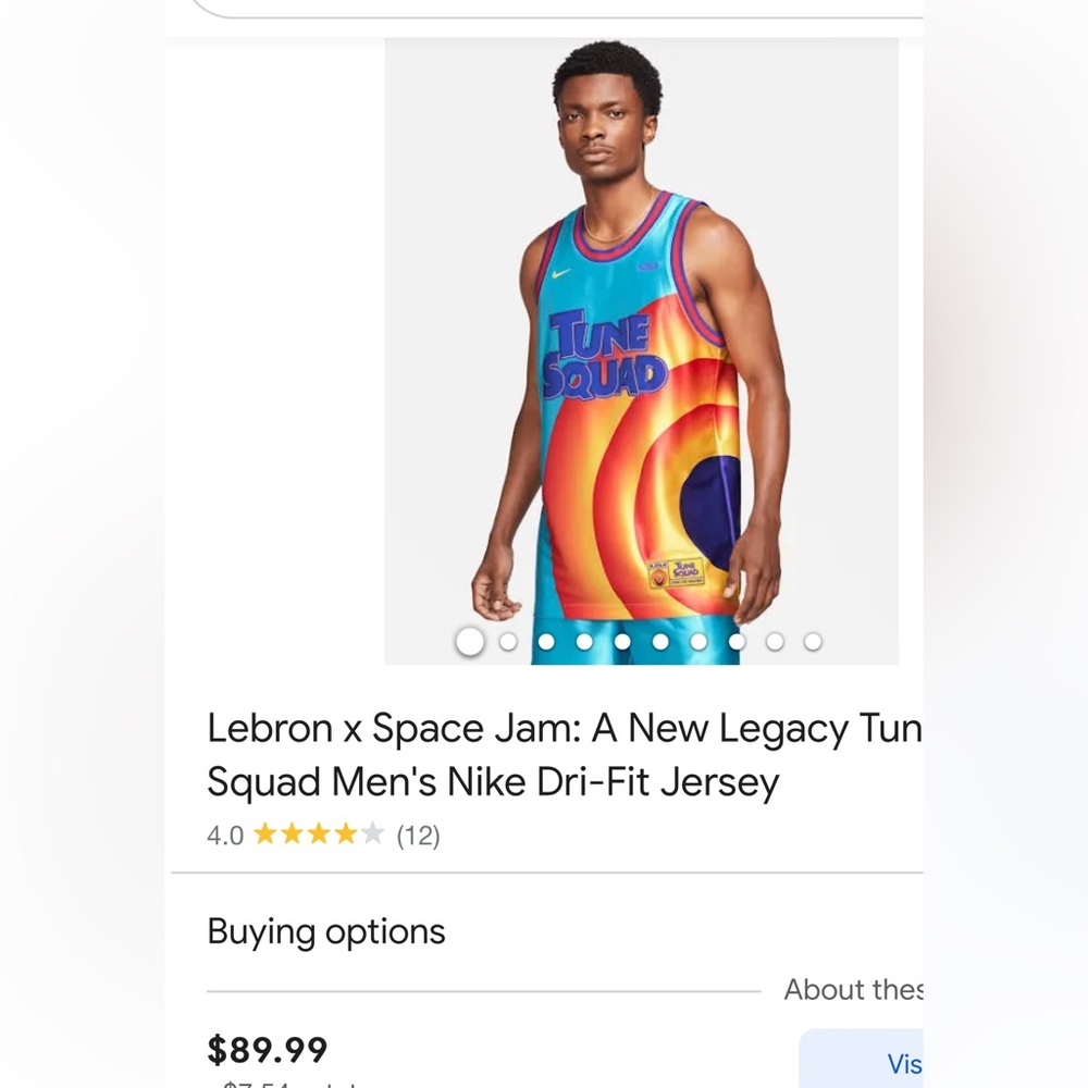 Lebron space jam’s Jersey
